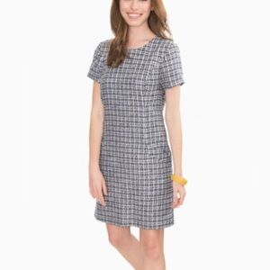 Southern Tide Navy and White Tweed Dress